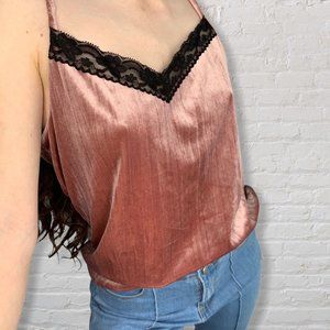 No Boundaries crushed velvet tank